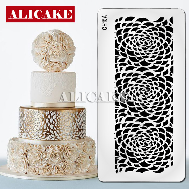 Cake Stencil Templates Flowers Design for Wedding Birthday Party Lace  Pattern Cake Decorating Fondant Buttercream Tools Mold - AliExpress